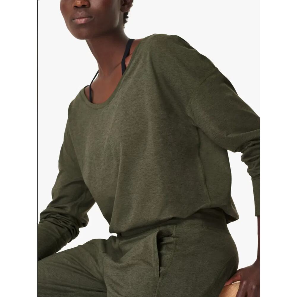 Sweaty Betty Gary Long Sleeve Jumpsuit Green Size Large Lounge - Picture 3 of 9